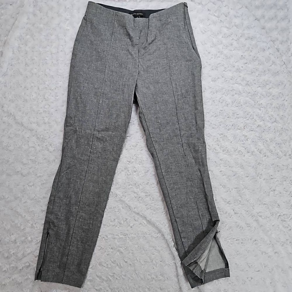 Banana Republic Stretch Ankle Devon Sloan Professional Black and White Pant Wome